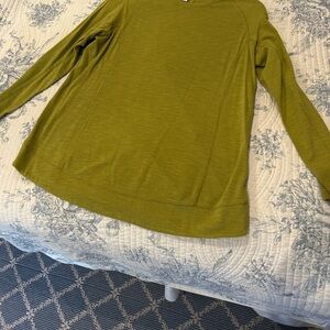 Olive Green/Chartreuse J Jill Tunic Top- Size M
